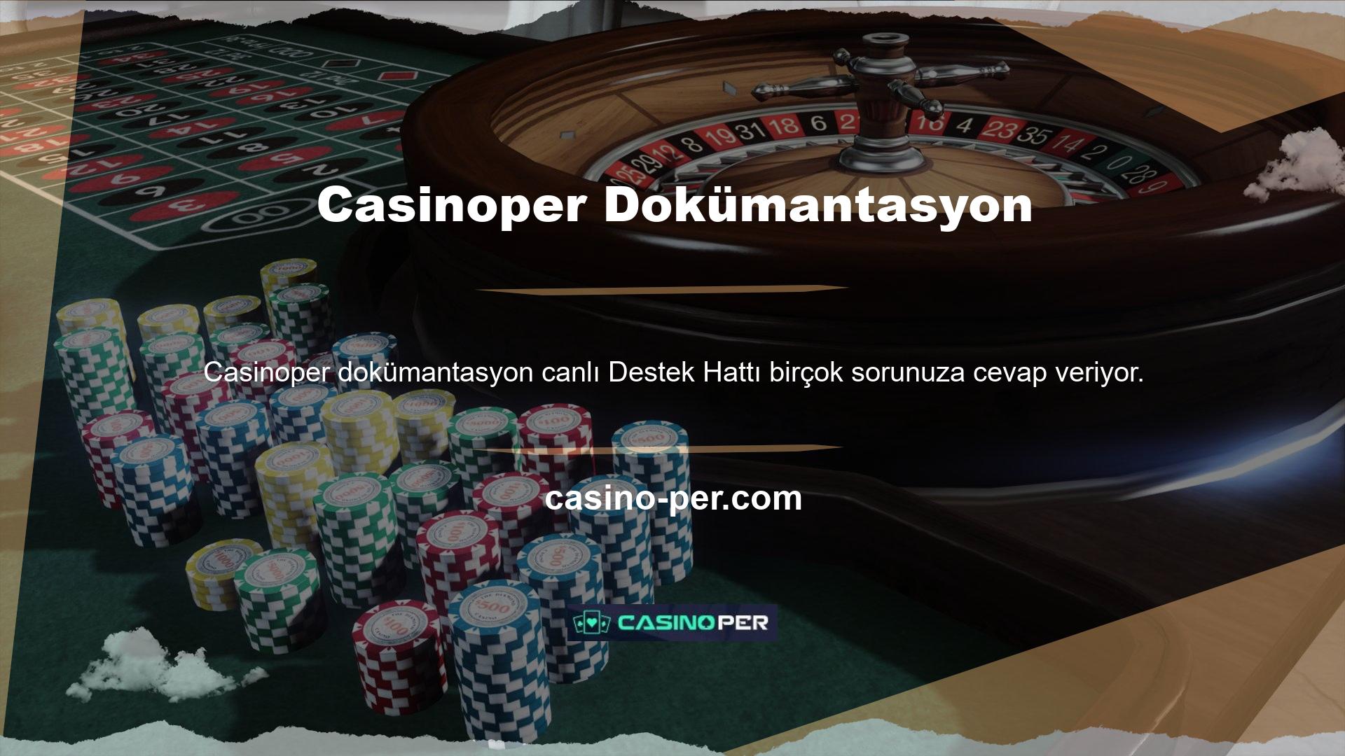 Casinoper web sitesi kesintisiz hizmet vermektedir