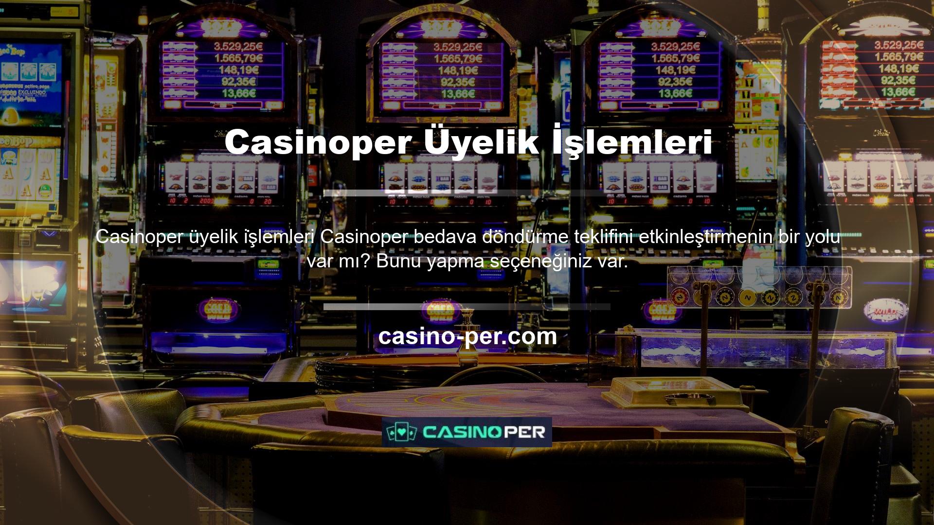 ' Casinoper web sitesinin Promosyon sayfası hakkında daha fazla bilgi için bu promosyona veya bonus